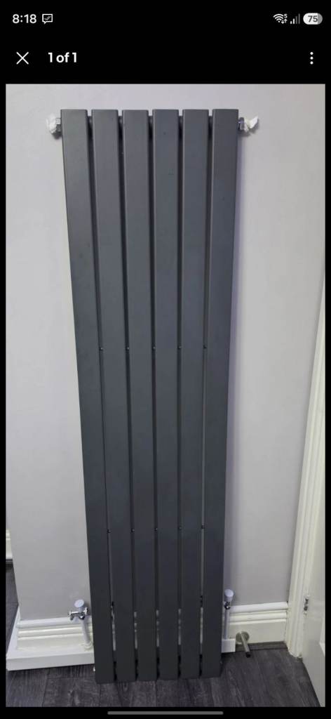 Vertical Anthracite Designer Panel Radiator Wall Mounted