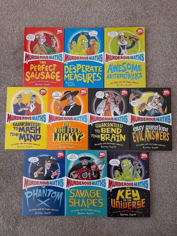 BOOKS - Murderous Maths x 10 educational Paperback story books 
