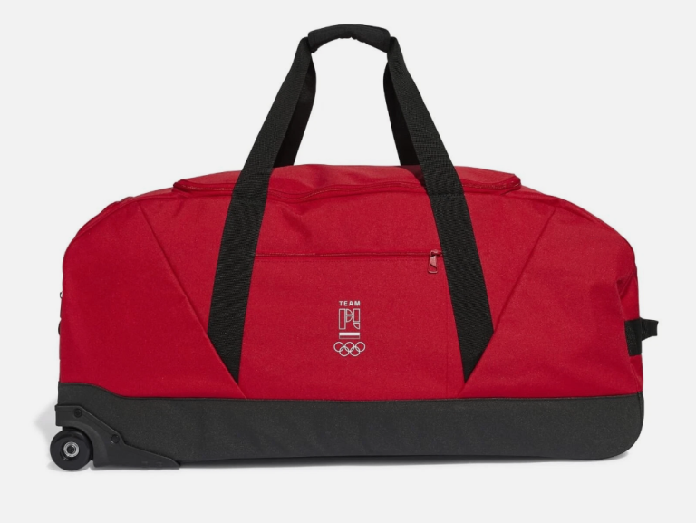 Adidas Team Poland Wheeled Travel Bag Roller Luggage 130L Football Sports Genuine New w/ Tags