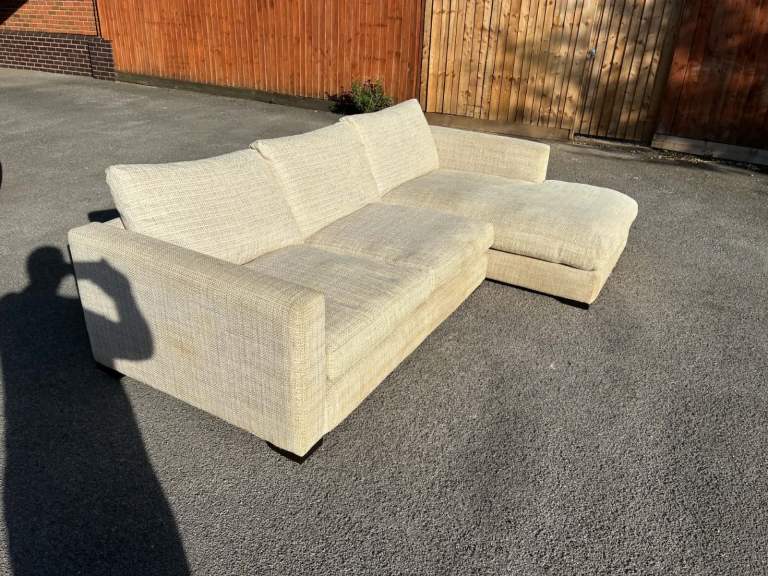 Large DFS Beige L Shape Sofa