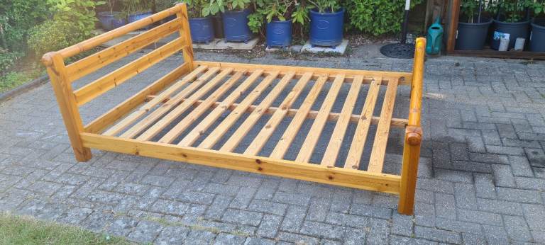 Solid Wood Double Bed Frame - DELIVERY AVAILABLE