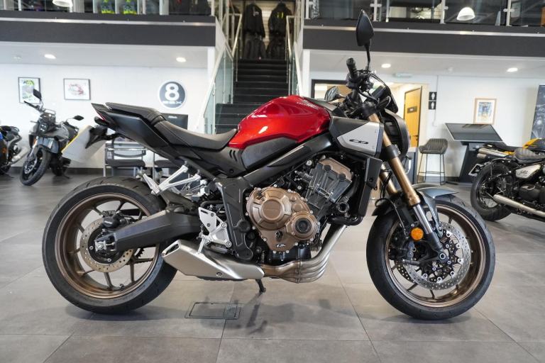 Honda CB650R, 2024, Red with just 4108miles Only £5995. 