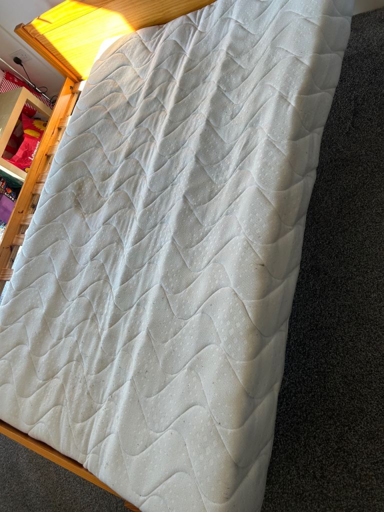 Free Small double wooden bed with mattress - free delivery