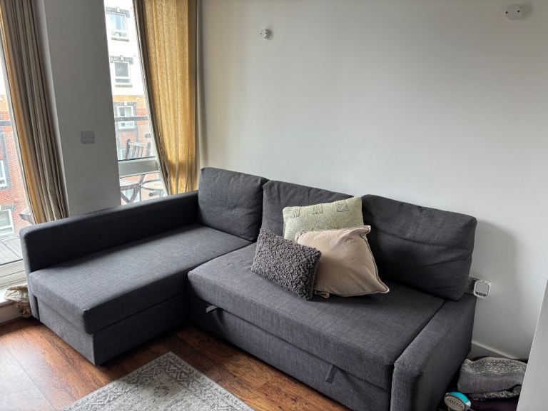 Ikea FRIHETEN Corner Sofa Bed – Dark Grey Fabric