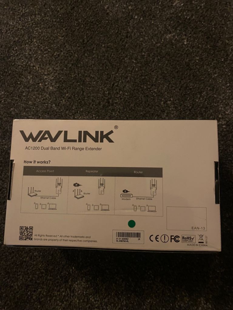 Wavlink AC1200 Dual Band WiFi Range Extender 