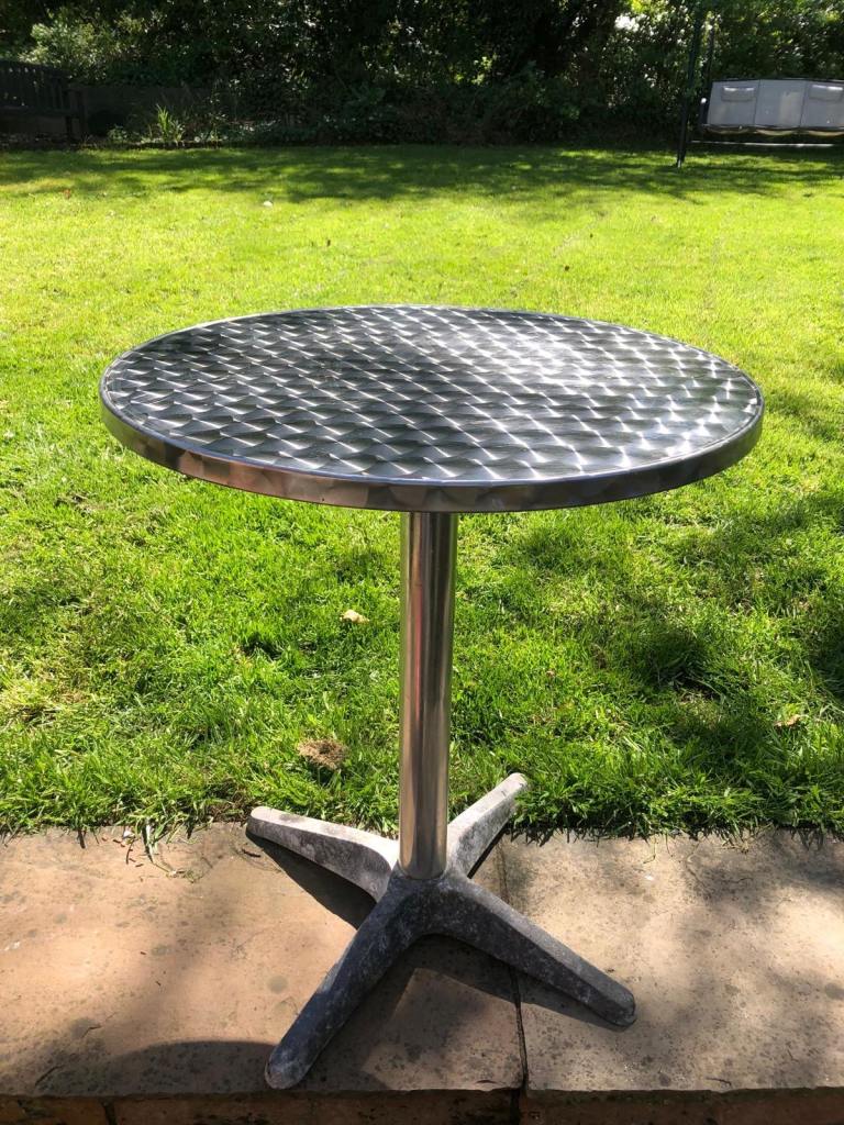 Vintage Aluminium Cafe/ Bistro Table 