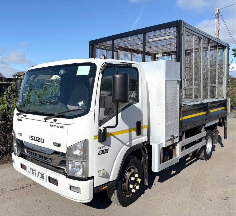 2018 ISUZU FORWARD N75.150 CAGED TIPPER TOOLBOX TAIL-LIFT 7.5 TON 3 SEATS EURO-6