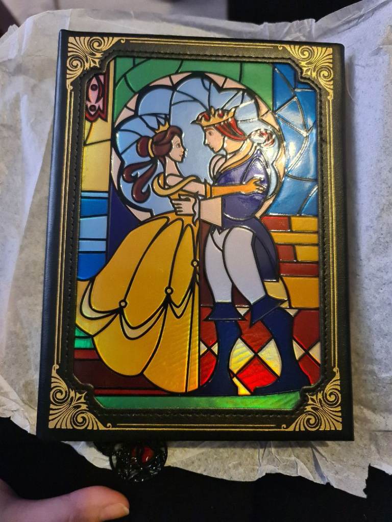 Beauty and the Beast Replica Notebook Stained Glass Disney Archives Brand New