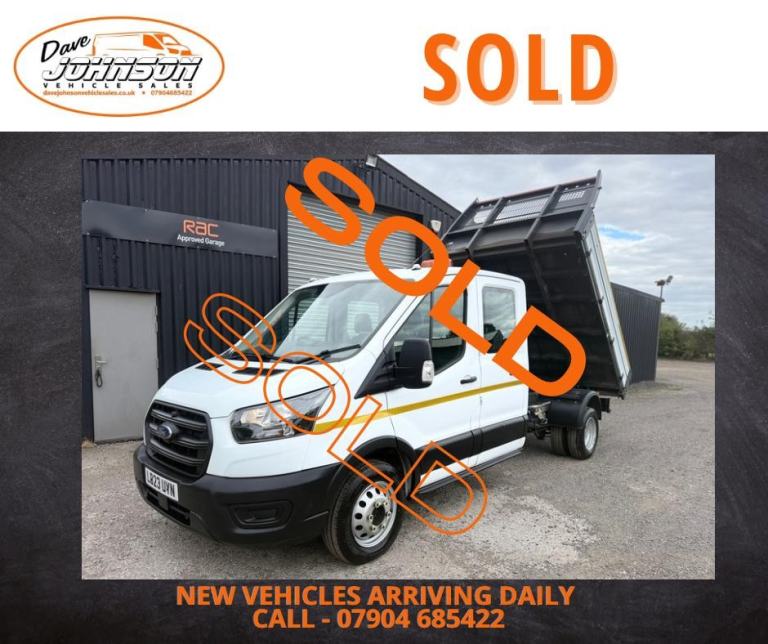 FORD TRANSIT Tipper 2023 350 L3 DIESEL RWD 2.0 EcoBlue 130ps Double Cab