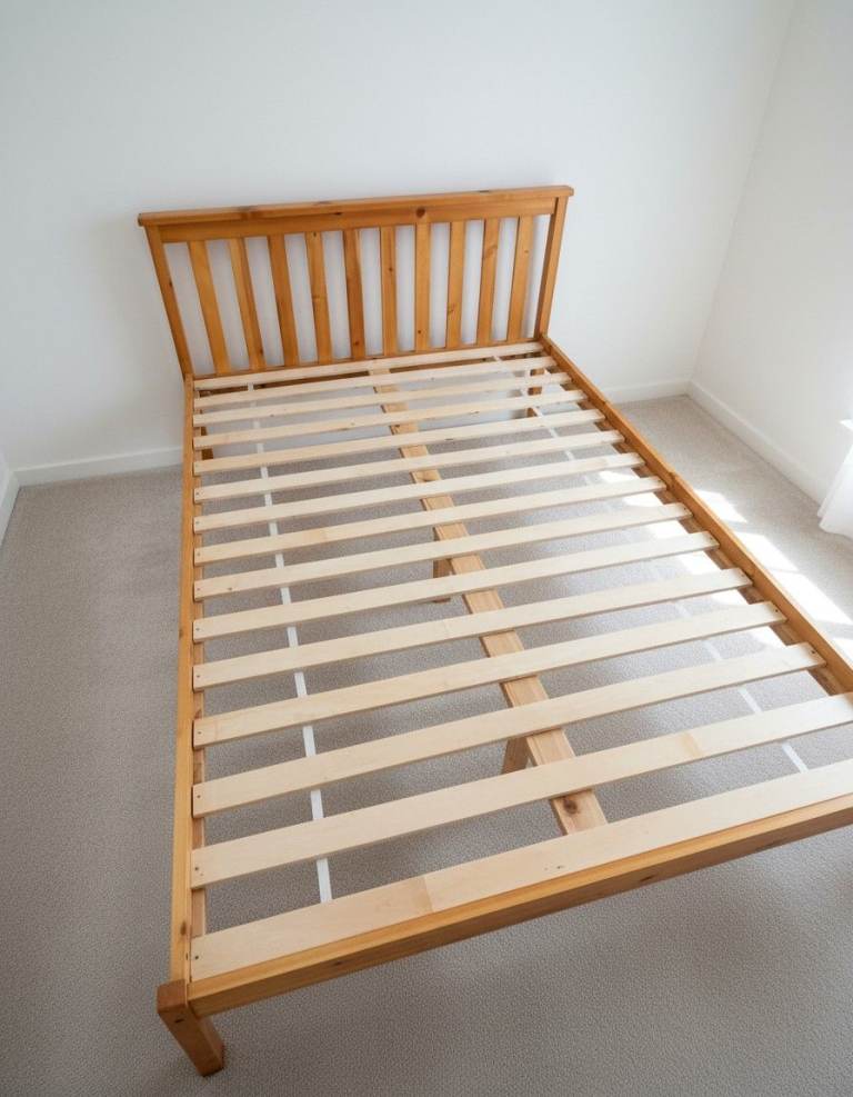 Double Pine Wooden Bed Frame (£70) [SAME DAY DELIVERY AVAILABLE]