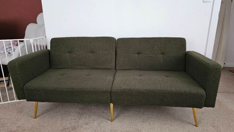 Olive Green Sofa/Sofa bed