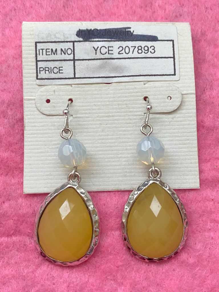 New Yellow Teardrop Earrings