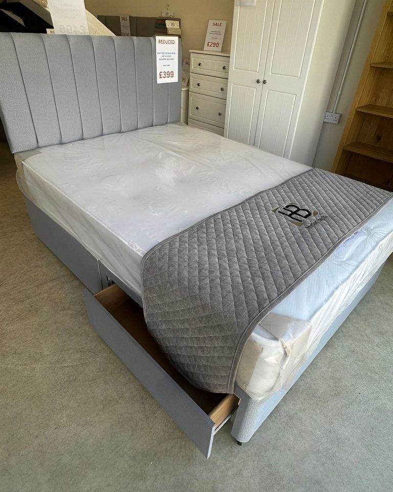 >>>>🚛Best Deal 😘DIVAN 4FT6 Double Bed Base with Mattress & Storage Drawers ❤️15% OFF💥Order COD🚚