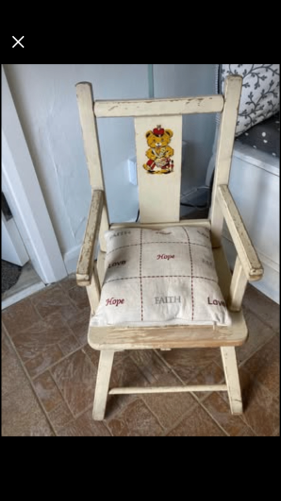 Child’s Vintage Potty Chair & Cushion