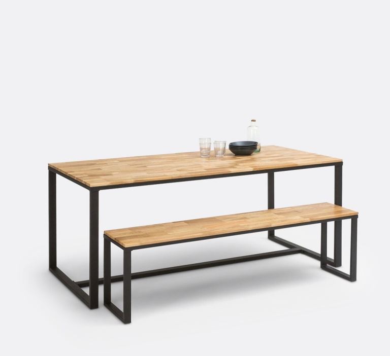 8 seater dining table with bench 