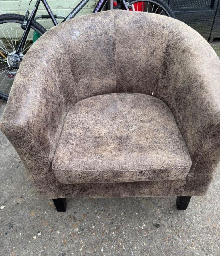 Brown tub chair