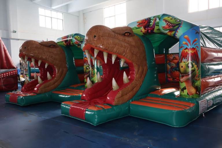 Inflatable 3D T‑Rex Bouncy Castle with Front Slide 