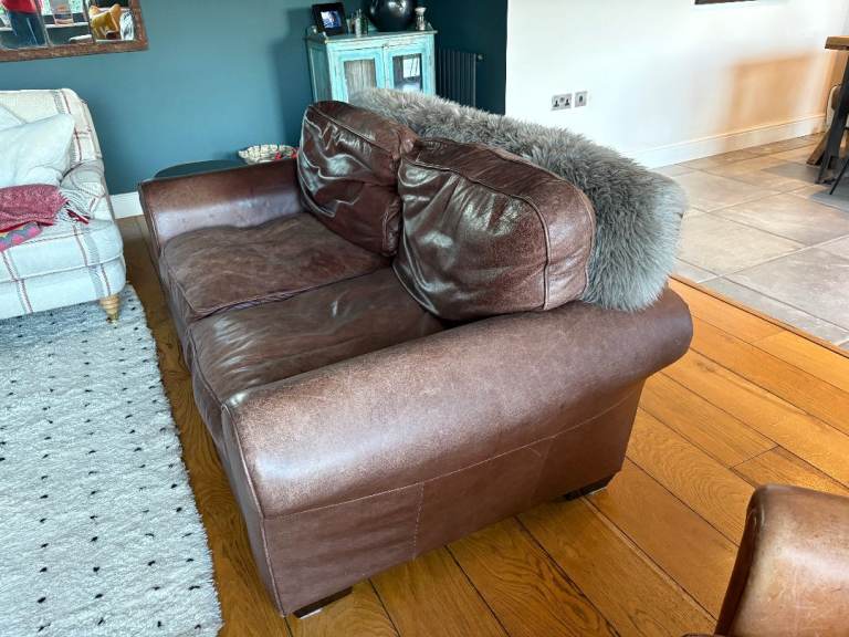 Free Laura Ashley 2 seater leather sofa 