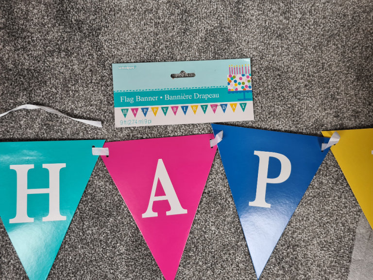 Happy birthday bunting. Excellent condition 