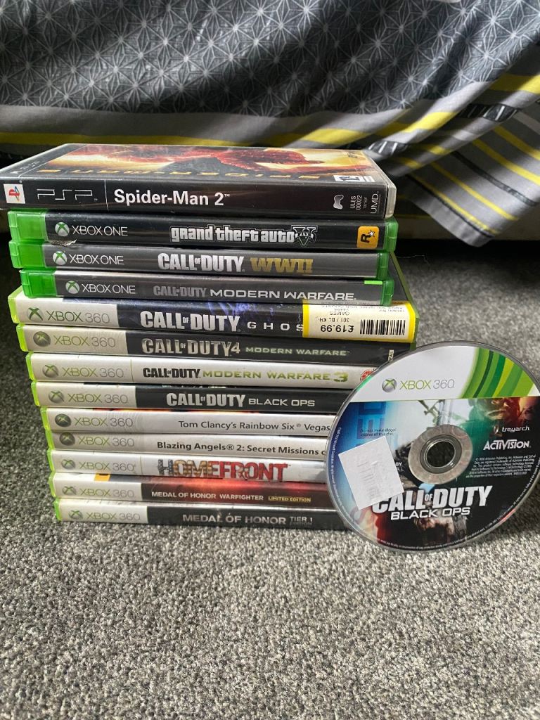 14 x X Box 360, PSP & X Box One Game Bundle All Titles CIB w/ 1 Loose