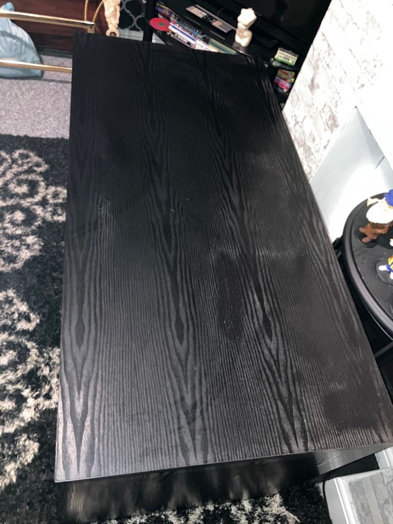 Desk in black wood can deliver for a small charge