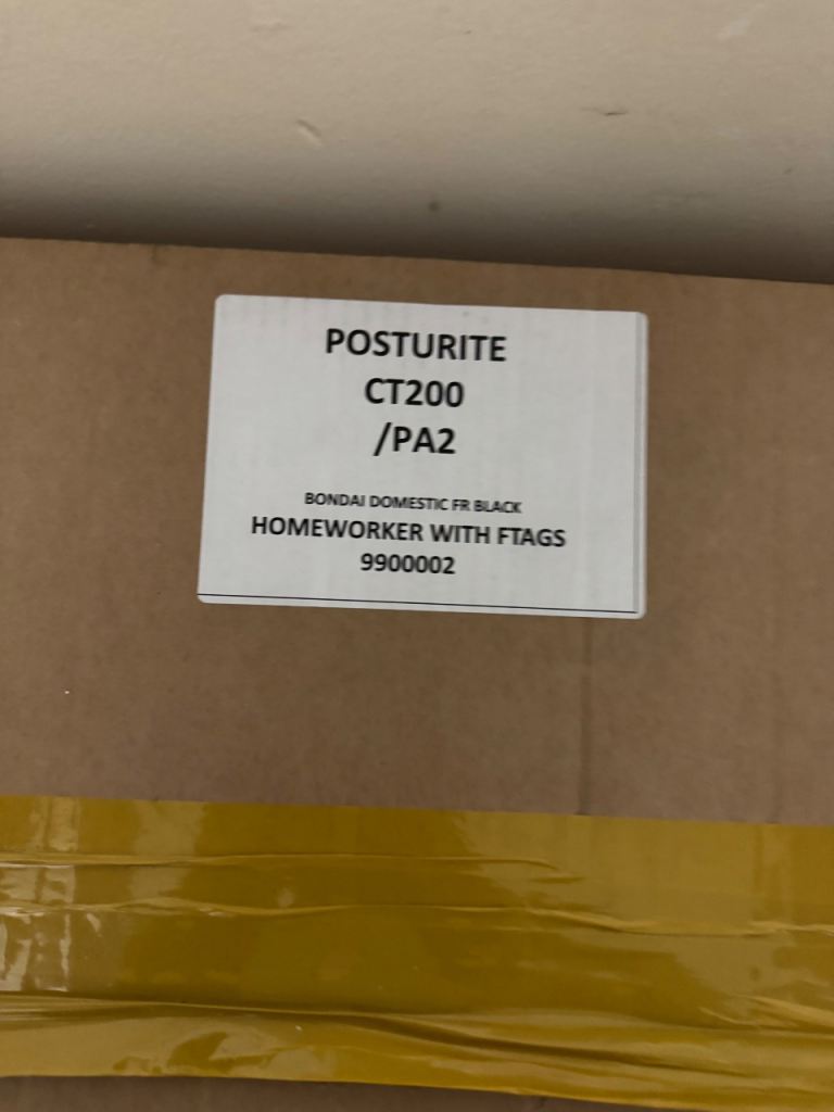 Brand new in box, homeworking chair Posturite CT200 / PA2