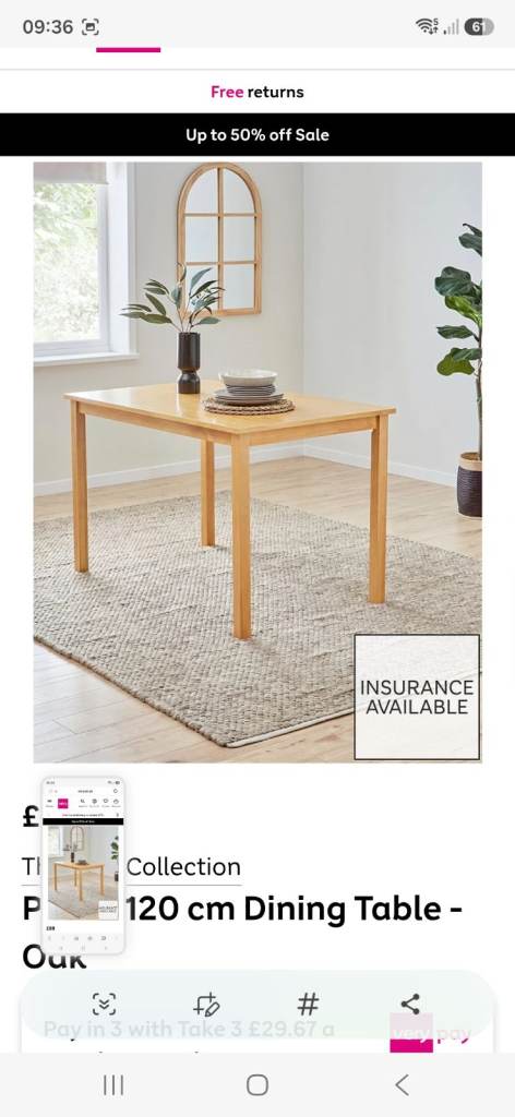 Brand new dining room kitchen table still in box 