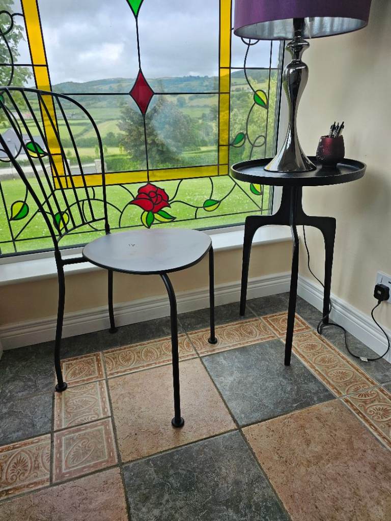 Metal Table and Chair