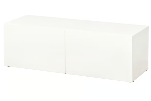 2 IKEA Besta units With Red Gloss Doors & 4 Shelves FREE DELIVERY 168