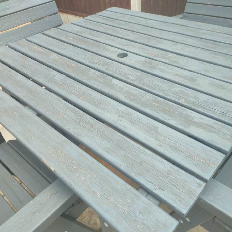 Wooden garden table and chairs 