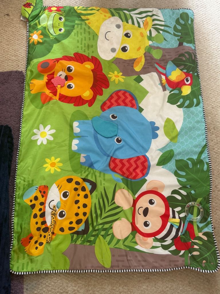 Colourful Baby Play Mat – Jungle Animals, Good Condition