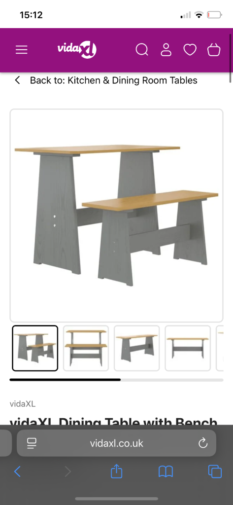 Brand new table and bench 