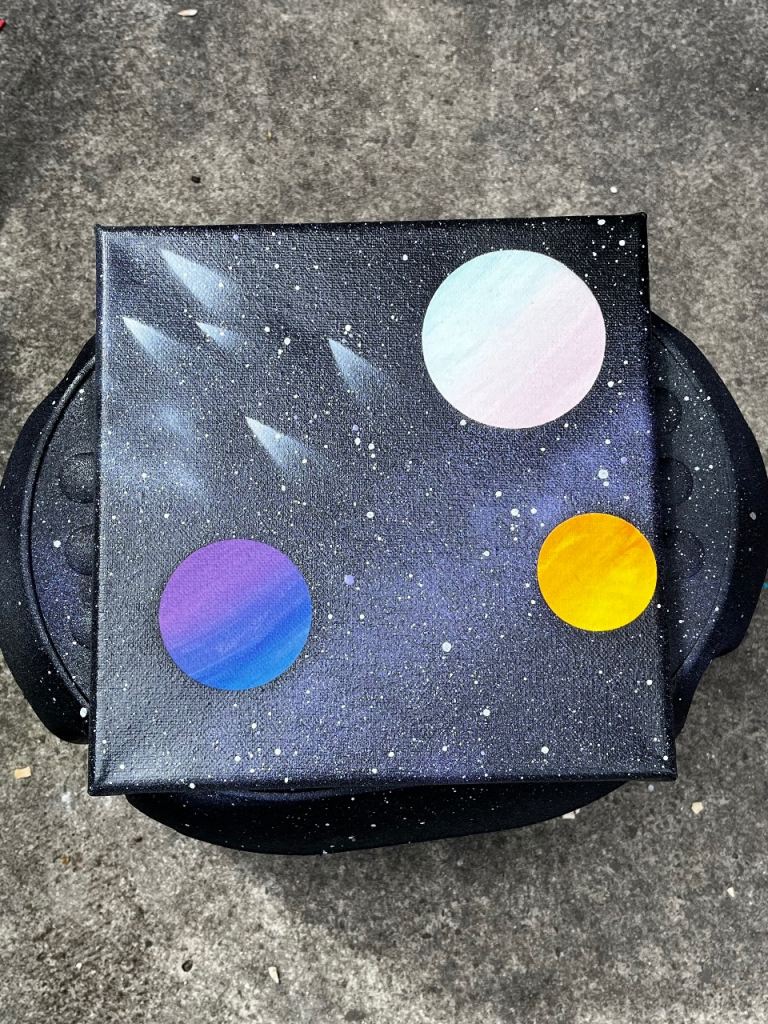 1of1 Handmade Unique 'Galaxy' Space Art Painting on Canvas – Handmade Piece