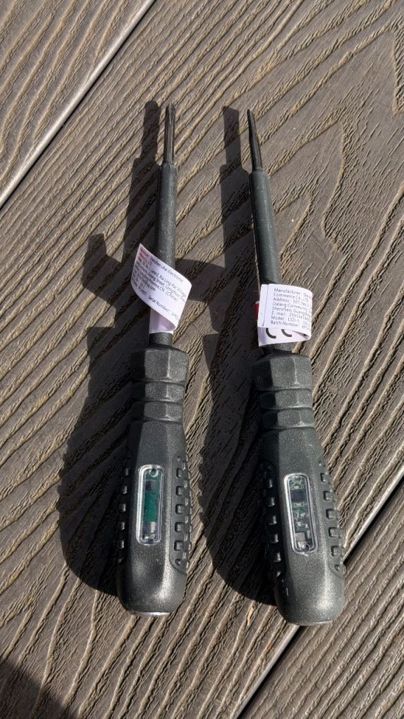 Pack of 2 Electric Test Tester Pen Screwdriver Voltage Detector Circuit Tester Pen 12-220V