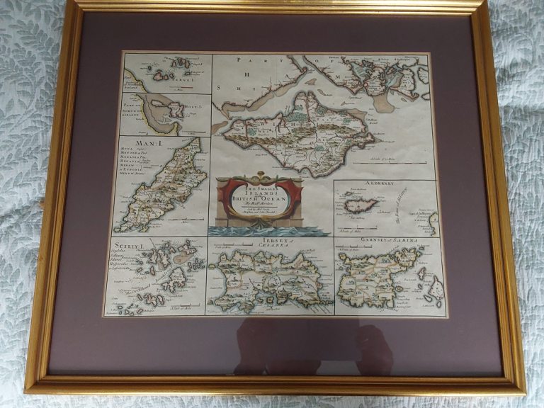 Framed Map Print: The Smaller Islands in the British Ocean