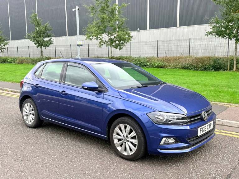 2019/19 VOLKSWAGEN POLO SEL 1.6 TDI 95 PS 5 SPEED-5 DOOR-MET BLUE-HALF LEATHER!!