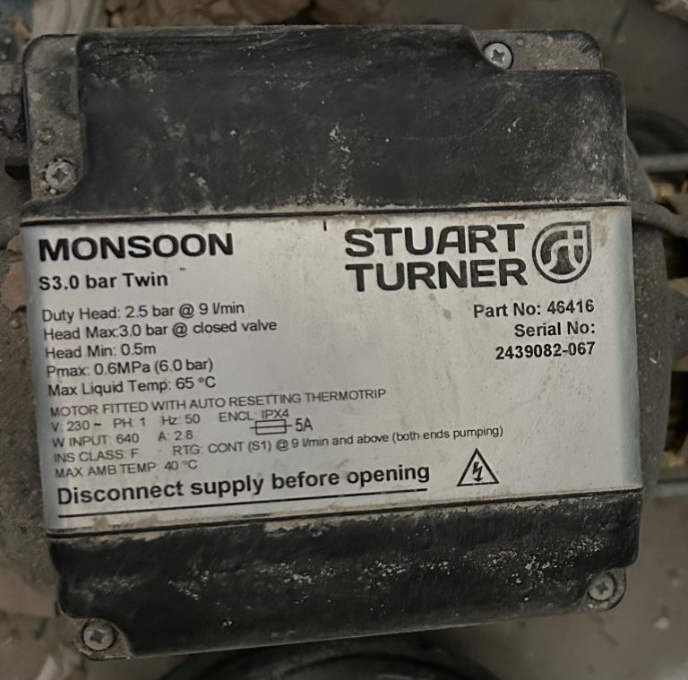 image for Stuart Turner Monsoon Twin 3.0 Standard Positive Head Pump