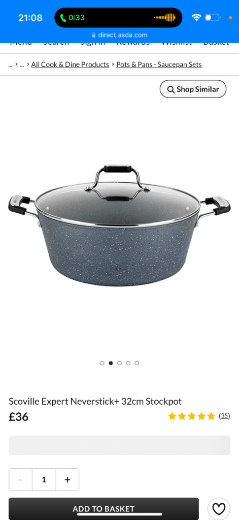 Scoville 32CM COOKING POT BRAND NEW SEALED RRP £36