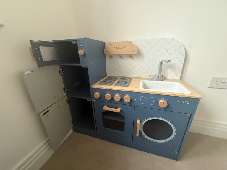 John Lewis Wooden Play Kitchen & Fridge Freezer with Accessories