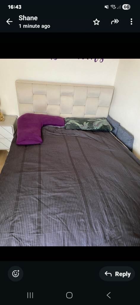 Cream coloured 4ft 6 Double bed