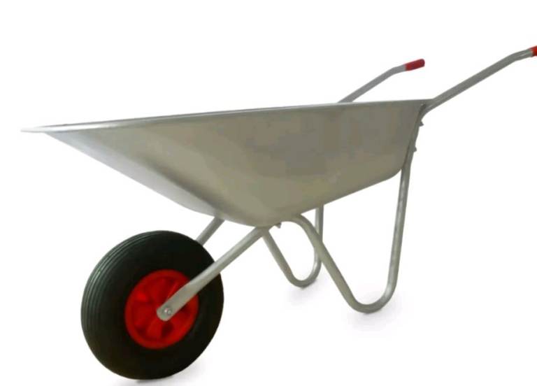 Brand New Silver Wheelbarrow – Garden or Site Use