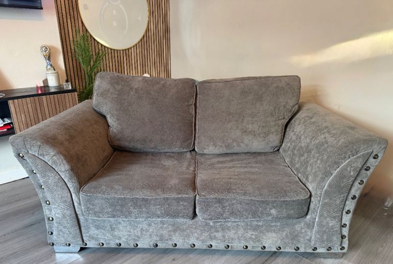 2 and 3 seater grey sofa/couch 