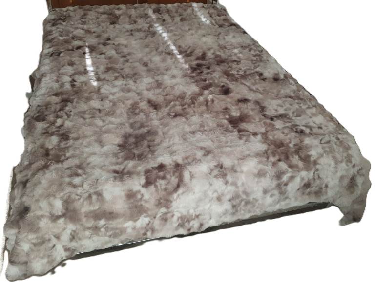 SHEIN Coffee Brown Tie-Dye Plush Blanket Throw Soft Faux Fur 200cm x 230cm  NEW