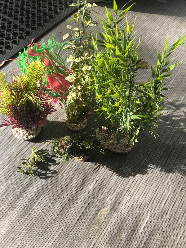 Plastic fish tank plants