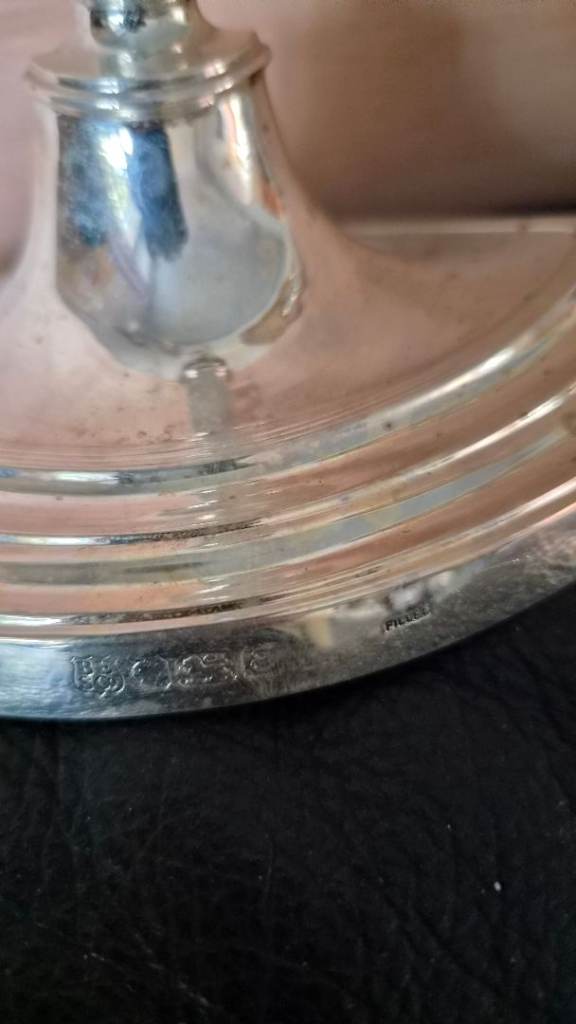 Pair of vintage silver-plated candlesticks - £60 ono