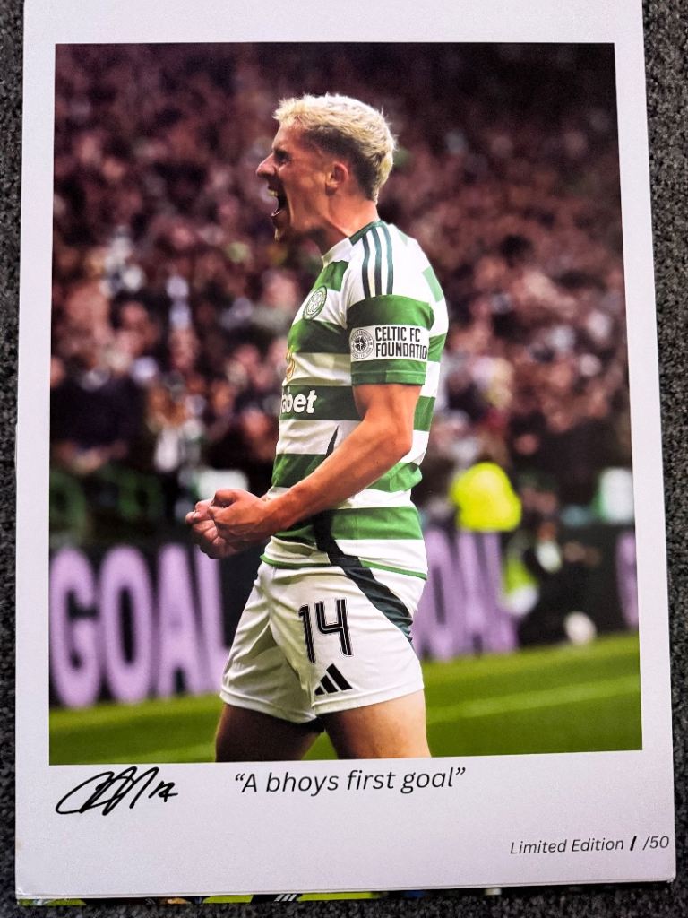 Signed Celtic A3 prints 