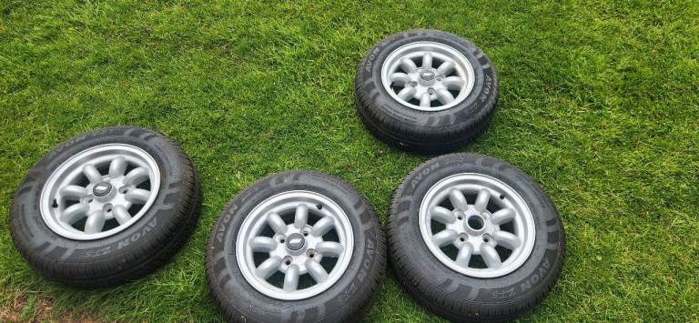 Ford 13 inch minilite alloys new avon zt5 tyres