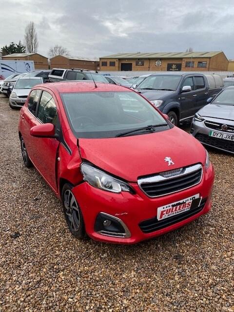 2017 Peugeot 108 1.2 PureTech Allure 5dr DAMAGED REPAIRABLE SALVAGE HATCHBACK Petrol Manual