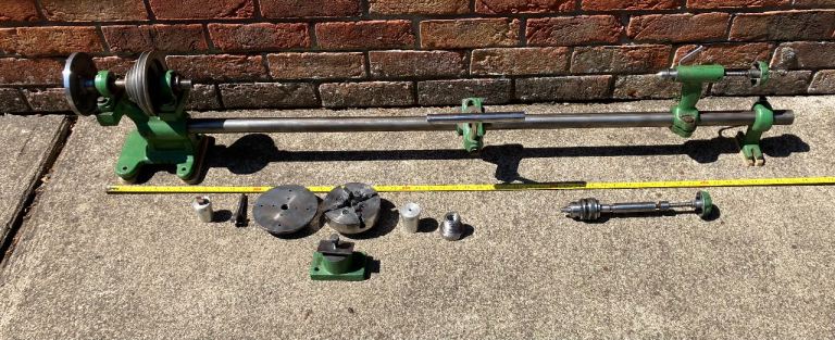 Vintage Metal Lathe Sherwood Green, Good Condition