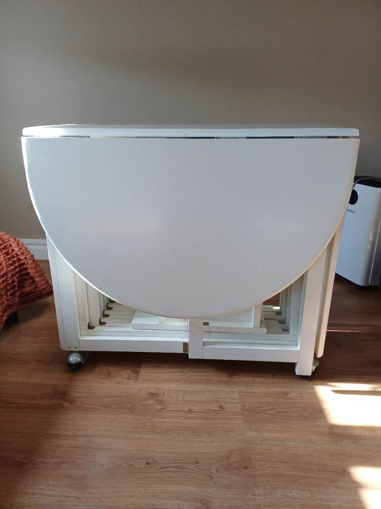 Ikea gateleg table and 4 chairs 
